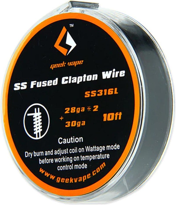 Actual product image Geek Vape SS Fused Clapton Wire SS316L 28GA x2+30GA (1 x)