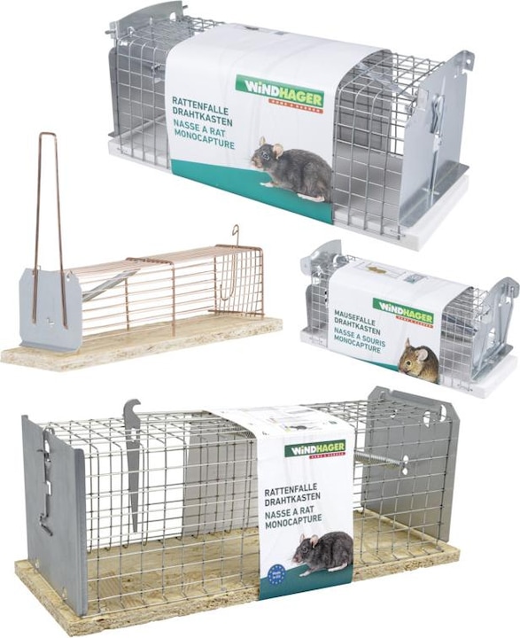 Actual product image Windhager Wire box rat trap 29.5x10.5x12.5cm