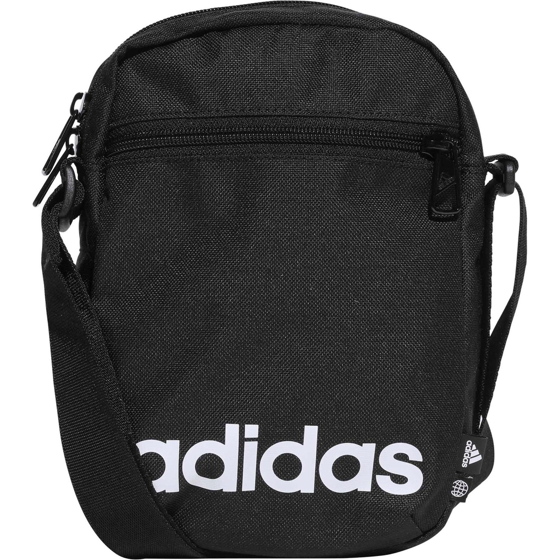 adidas, Handtasche, Linear Org,Black/White Black/White, Schwarz