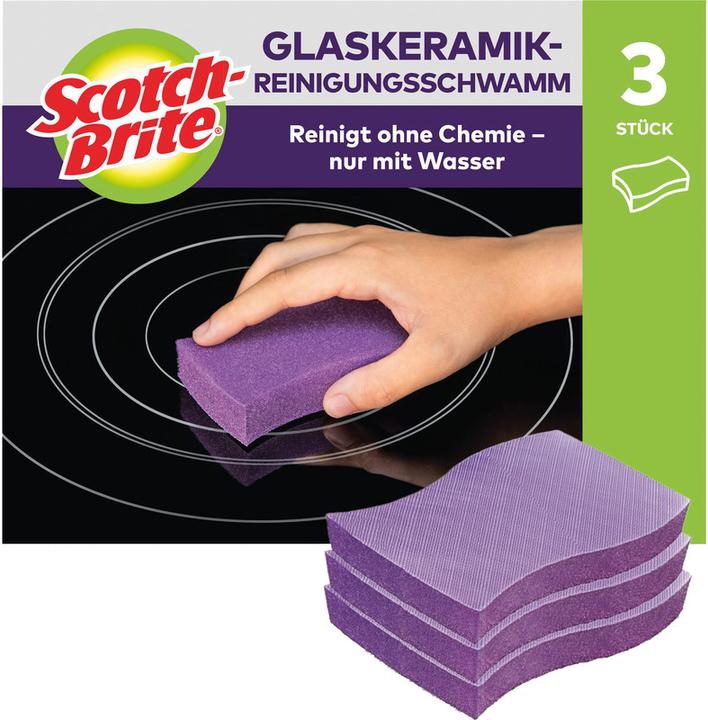Image du produit Scotch-Brite Éponge de nettoyage pour vitrocéramique (1 pcs)