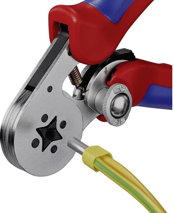 Productafbeelding Knipex Zelfinstellende krimptang voor adereindhulzen met zijaansluiting 97 55 04 (175 mm)
