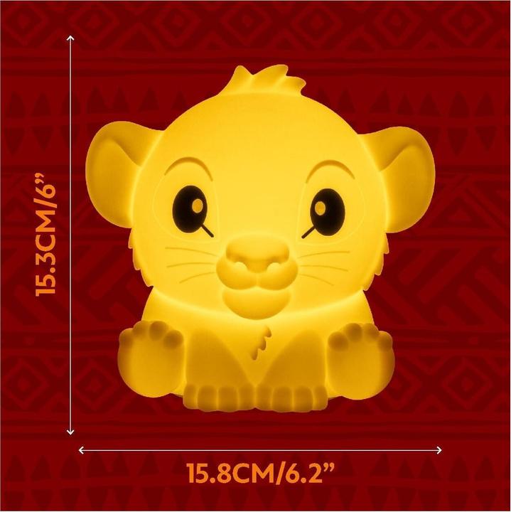 Actual product image Paladone Products Disney Squishy Glo silicone light The Lion King Simba 15 cm