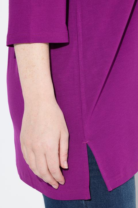 Produktbild Ulla Popken Shirt, Katzenmotiv, A-Linie, Carree-Ausschnitt, 3/4-Arm (46, 48)