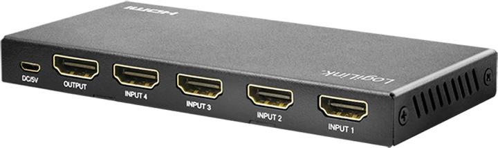Image du produit LogiLink Commutateur HDMI, 4x1 ports, 4K/60 Hz, HDCP, HDR, CEC, RC
