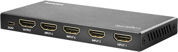 Produktbild LogiLink HDMI-Switch, 4x1-Port, 4K/60 Hz, HDCP, HDR, CEC, RC