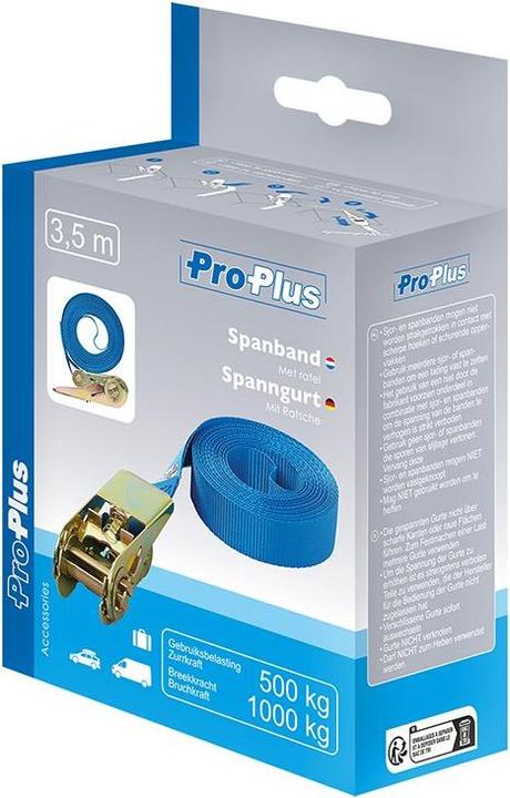 Produktbild ProPlus Spanngurt blau mit Ratsche 3,5 Meter