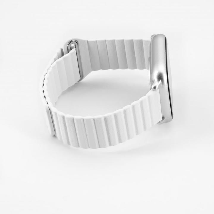 Immagine prodotto Connect Cinturino magnetico con testa piatta da 22 mm in pelle e silicone (130 mm M/L) (22 mm, Pelle - Silicone)