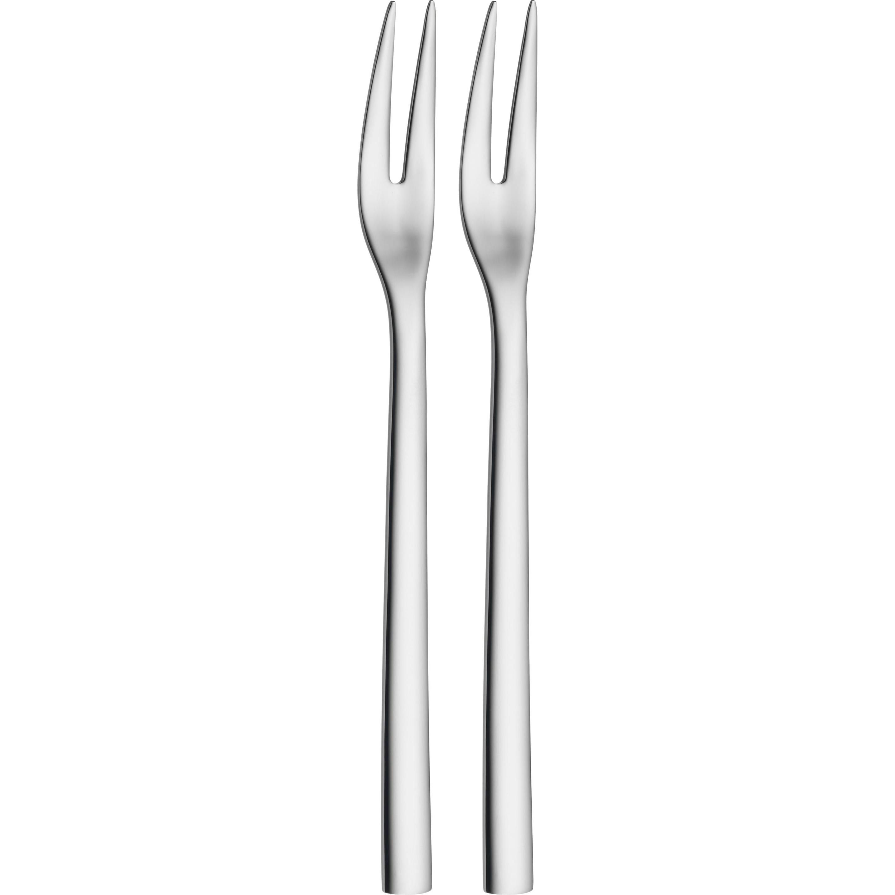 WMF Serviergabel Set 2tlg, 20cm Vorlegegabel Aufschnittgabel Nuova Edelstahl, Servierbesteck, Silber