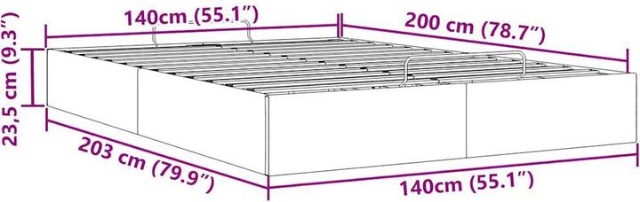 Actual product image vidaXL Ottoman-Bett (140 x 200 cm)