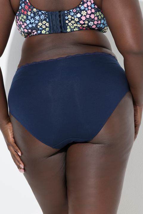 Produktbild Ulla Popken Midislips, 5er-Pack, Spitzenbund (46, 48)