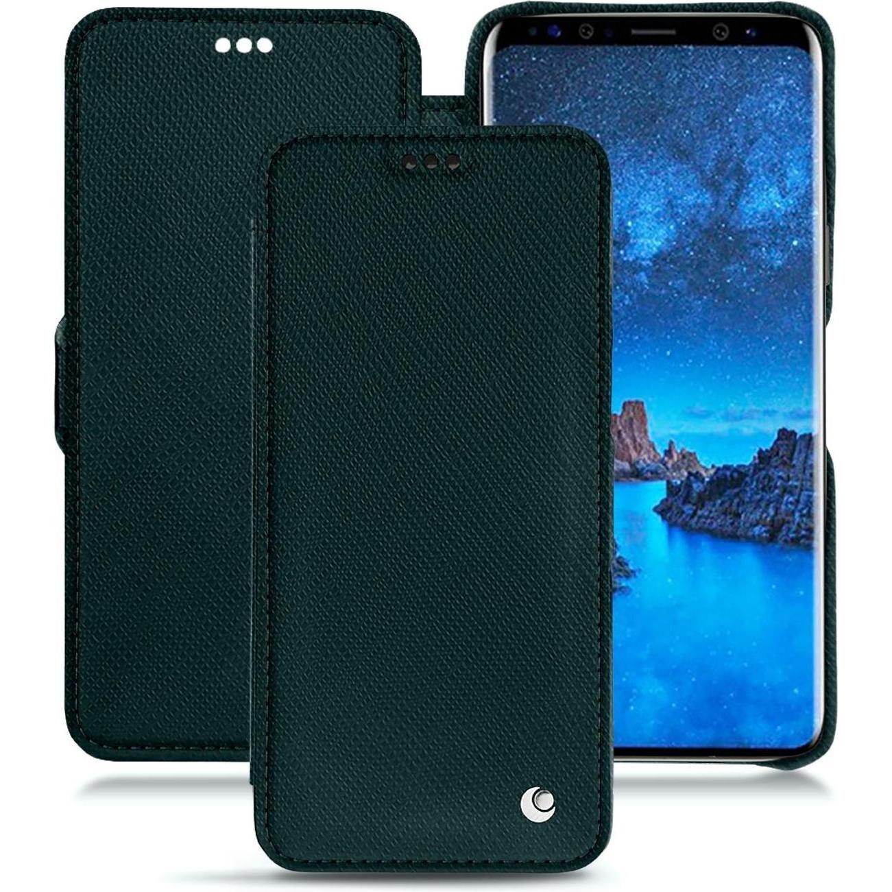 Thumbnail - Noreve Lederschutzhülle horizontal (Samsung Galaxy S9), Smartphone Hülle, Grün