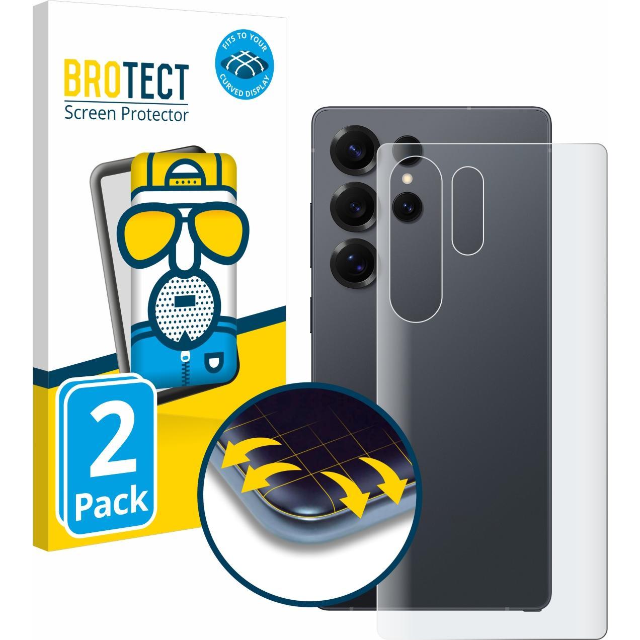 BROTECT Fullscreen Schutzfolie Displayschutz Folie Matt Entspiegelungsfolie (2 Stück, Samsung Galaxy S25 Ultra), Smartph...