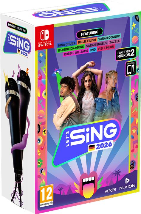 Actual product image Plaion Let's Sing 2026 German Version (+ 2 Mics) (Switch, DE)