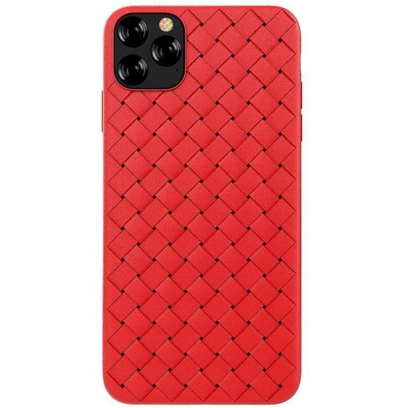 Devia Woven Pattern Design Soft Case iPhone 11 Pro red (Apple iPhone 11 Pro), Smartphone Hülle, Rot