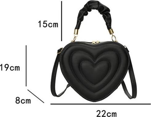 Only-Bags.Store Love Heart Shape Umhängetasche Small Handbags Designer Crossbody Bags Solid Pu Leather Top Handle