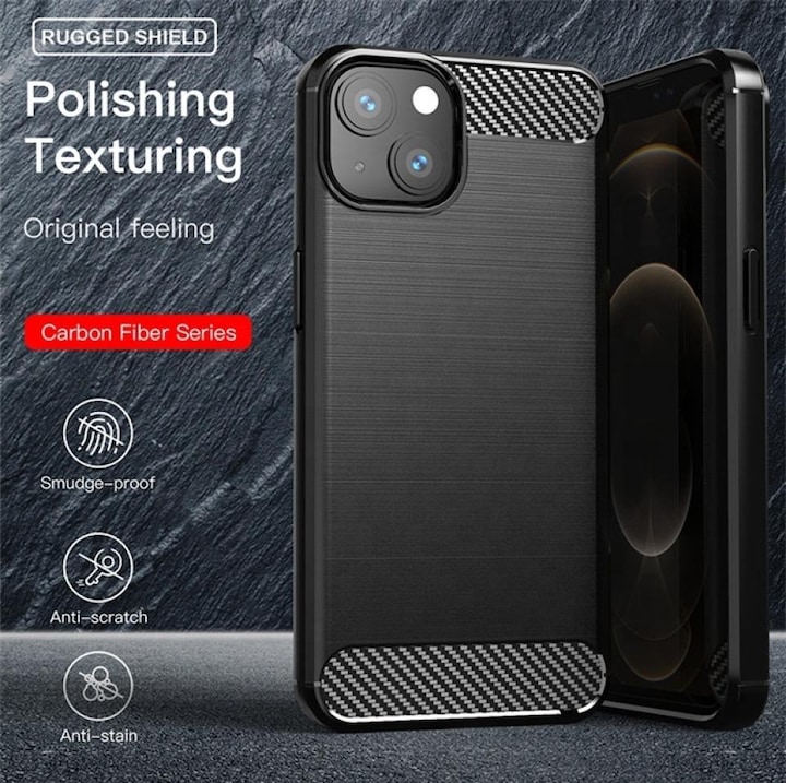 Immagine prodotto Screenguard Custodia in TPU morbido spazzolato al carbonio (Apple iPhone 13)