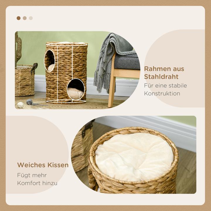 Actual product image Outsunny Scratching bin (47 cm, Light brown)