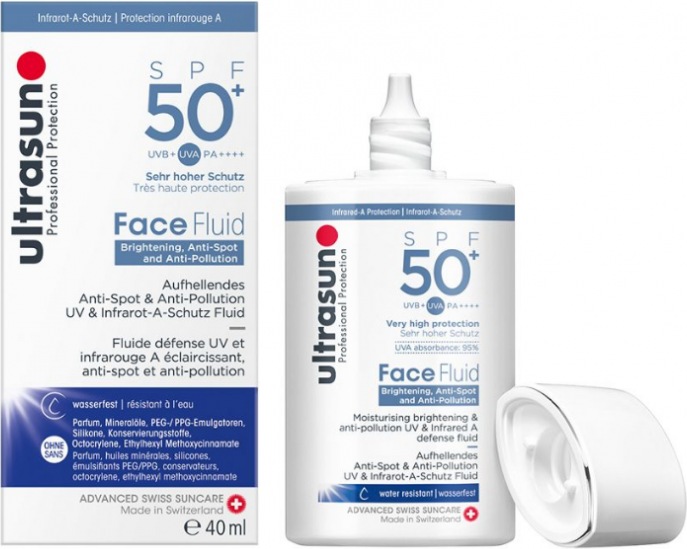 Immagine prodotto Ultrasun Face Fluid Brightening & Anti-Pollution SPF50+ (Crema solare viso, SPF 50+, 40 ml, 72 g)