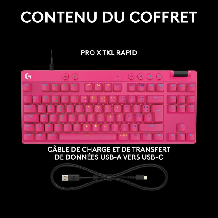 Produktbild Logitech Pro X Tkl Rapid (FR, Kabelgebunden)