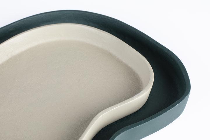 Produktbild Zuiver Revolt Trays Set of 2 Green/Ivory