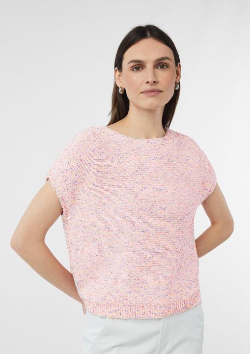 Immagine prodotto Comma Strickpullover Kurzärmeliger Strickpullover aus Effektgarn im Relaxed Fit (XL)