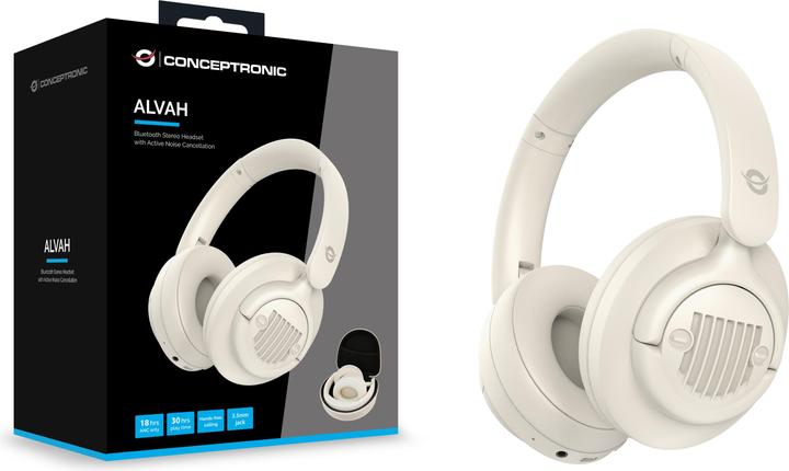 Produktbild Conceptronic Headset Wireless Bluetooth 5.4 Lärmunterdr. ws (ANC, 30 h, Kabellos)
