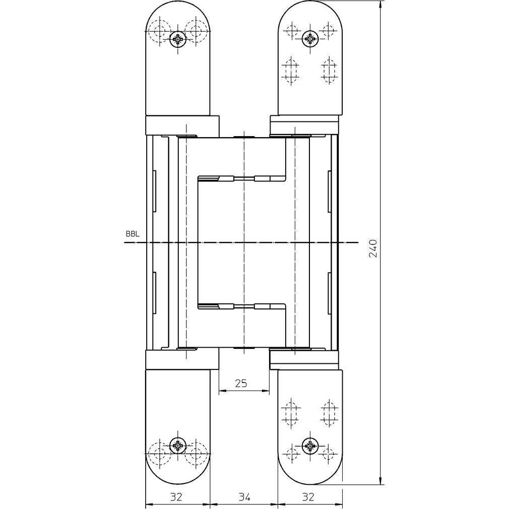 Thumbnail - Simonswerk, Türbeschlag + Scharnier, Objektbänder TECTUS TE 626 3D A8