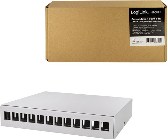 Produktbild LogiLink NP0094 Netzwerkanschlussdose (CAT8.1, 0.11 m)