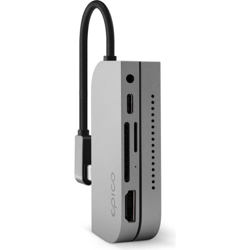 Epico 9915112100030 (USB-C, 3 porte), Docking station + Hub USB, Argento
