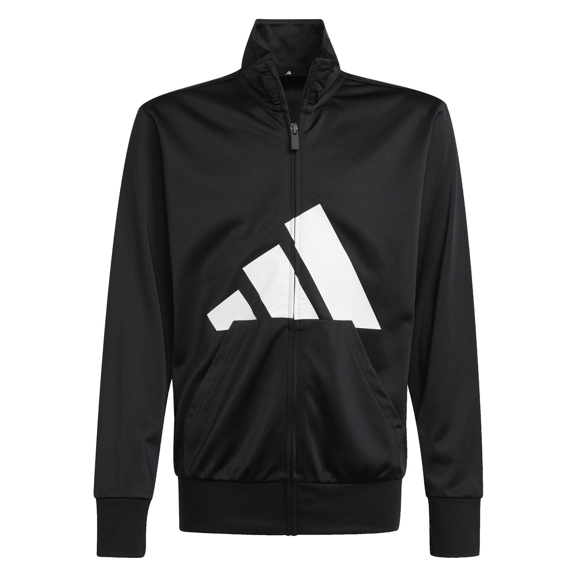 Adidas, Jungen, Laufjacke, J Bl Tr Ts 205 Black/White Grösse, 164 (164), Weiss, Schwarz, 164