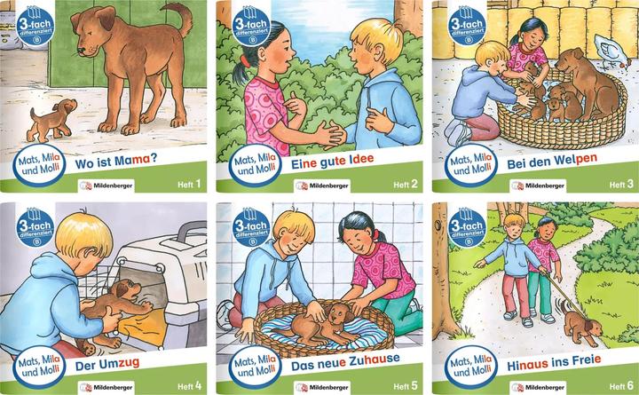 Produktbild Mats, Mila und Molly - Schwierigkeitsstufe B, 6 Bde.. H.1-6 (Deutsch, Helge(Dr.), Weinrebe, 2018)