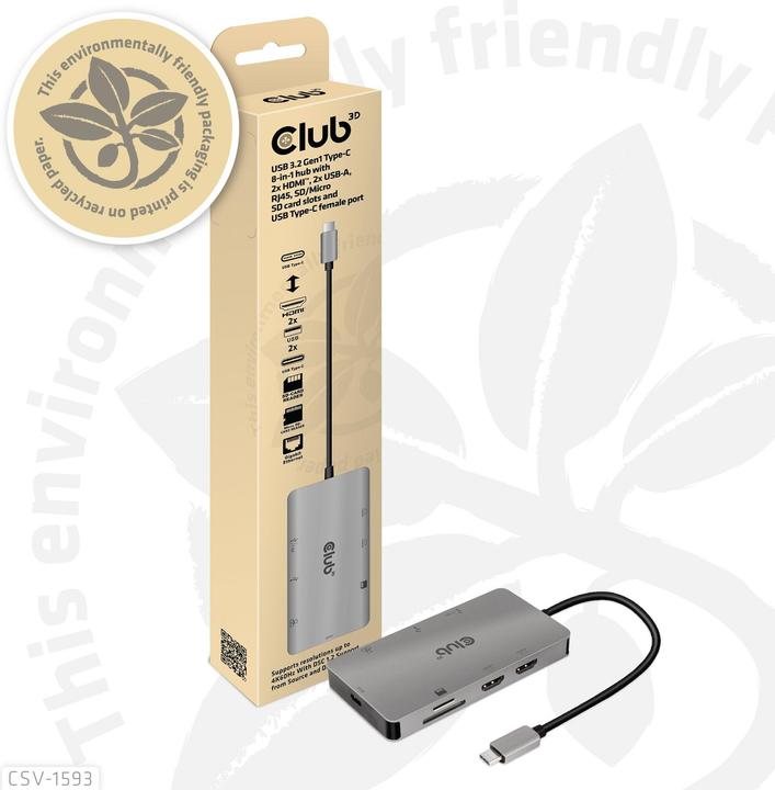 Image du produit Club 3D CSV-1593 (USB-C, 1 portion)