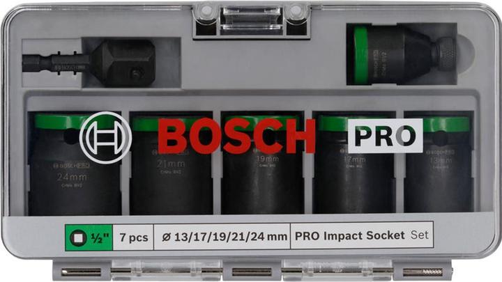 Productafbeelding Bosch Professional Zubehör PRO slagmoerdoppenset (19 mm, 24 mm, 21 mm, 17 mm, 13 mm)