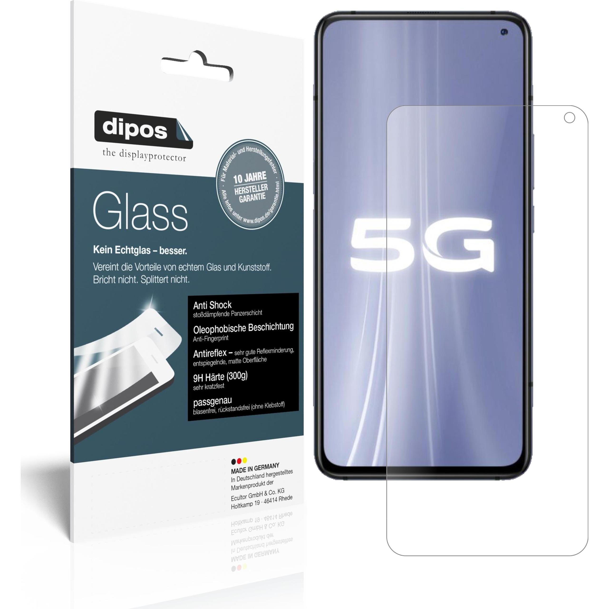 Dipos Displayschutz Anti-Shock (2 Stück, Vivo iQOO 3 5G), Smartphone Schutzfolie, Transparent