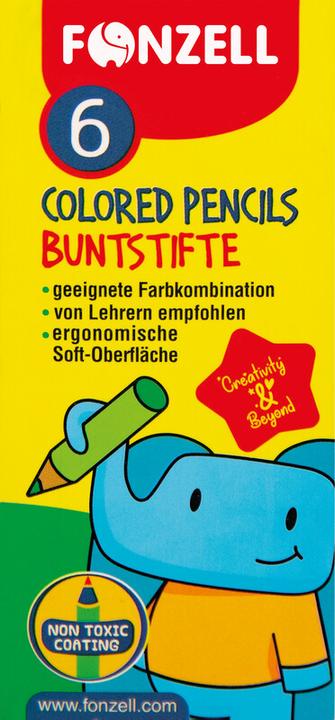 Image du produit Fonzell Crayons de couleur Mini dans étui en carton (6x)