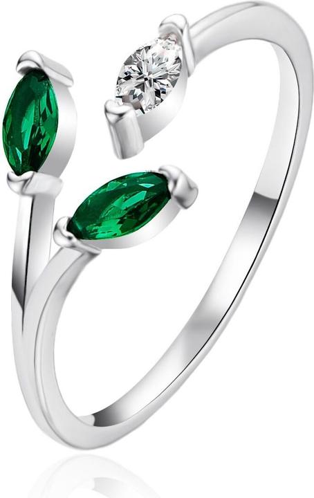 Image du produit Agato Silver Open Ring With Zircons Agt-R40wgr (Argent 925)