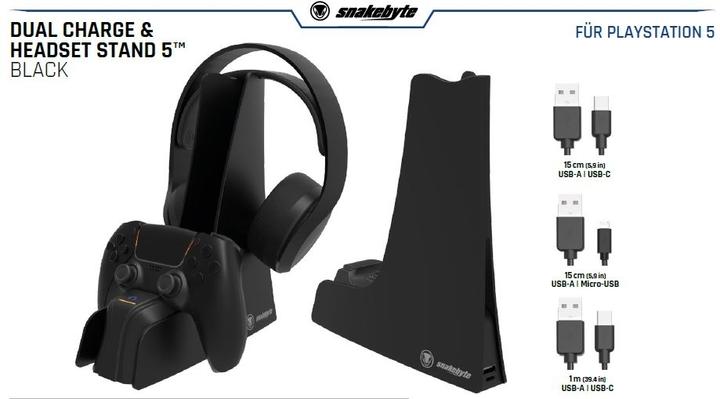 Produktbild Snakebyte Dual Charge & Headset Stand 5 (PS5)
