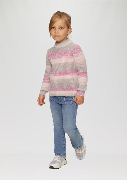 Produktbild s.Oliver Strickpullover Melierter Strickpullover mit Stehkragen (116, 122)