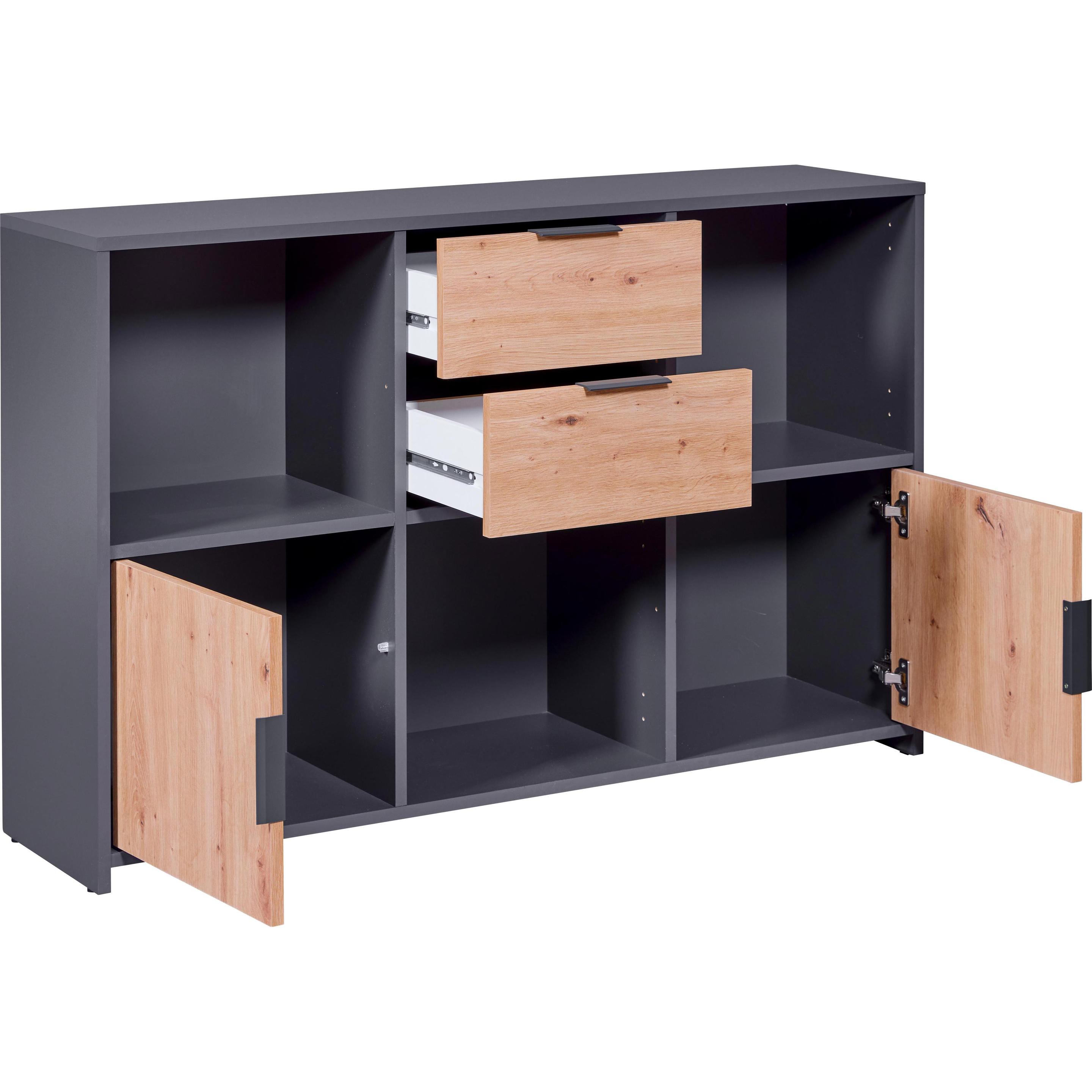 Inter Link, Kommode + Sideboard, Pepeto 2T2S (120 x 30 x 77 cm)