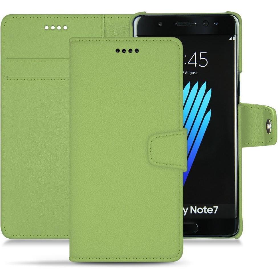 Noreve Lederschutzhülle Wallet (Samsung Galaxy Note 7), Smartphone Hülle, Grün