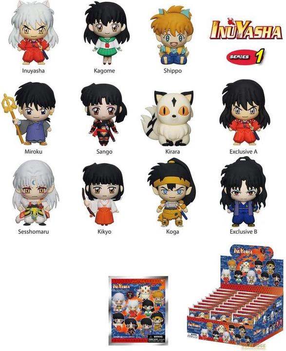 Actual product image Monogram Int. Inuyasha PVC bag tags Series 1 Display (24)