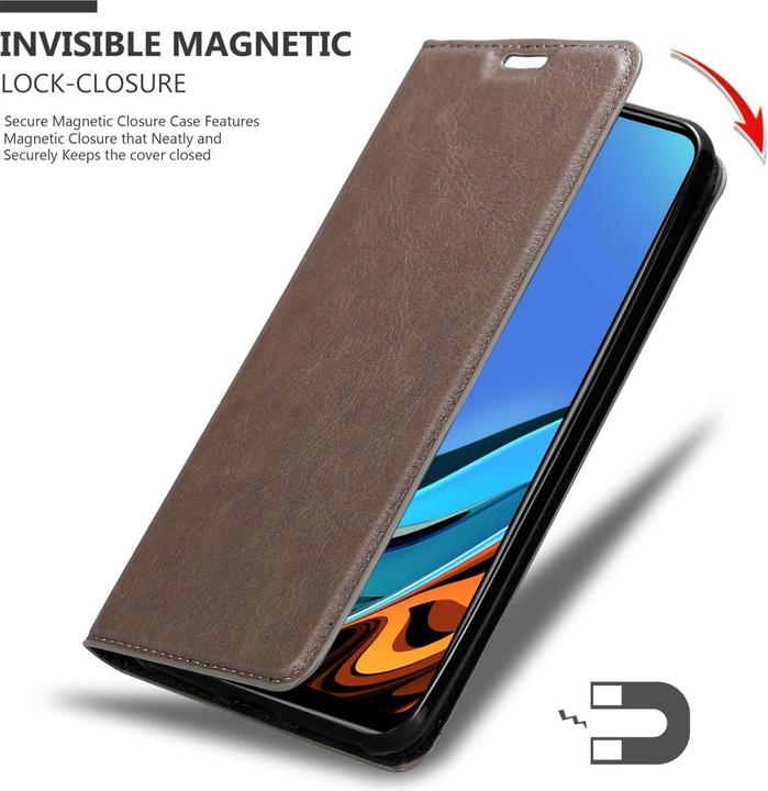 Produktbild Cadorabo Book Invis. Magnet Hülle (Xiaomi Redmi 9T, Xiaomi Poco M3)