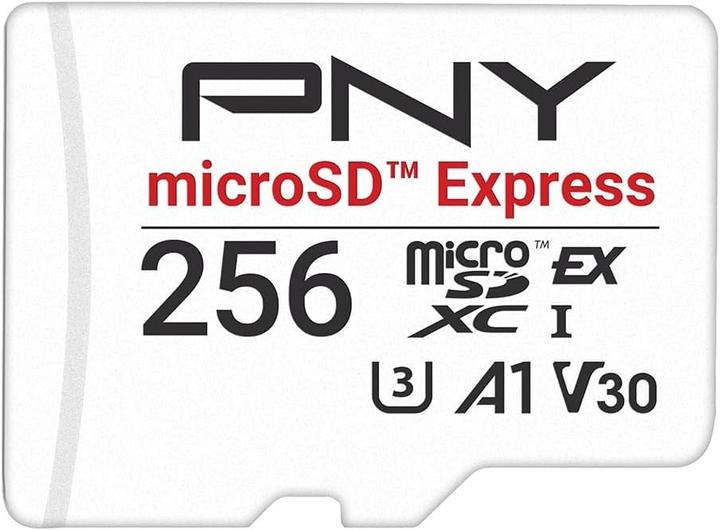 Image du produit PNY Carte mémoire microSD Express de 256 Go P-SDU256P31880EXP-GE (256 Go, microSDXC, U3, UHS-I)