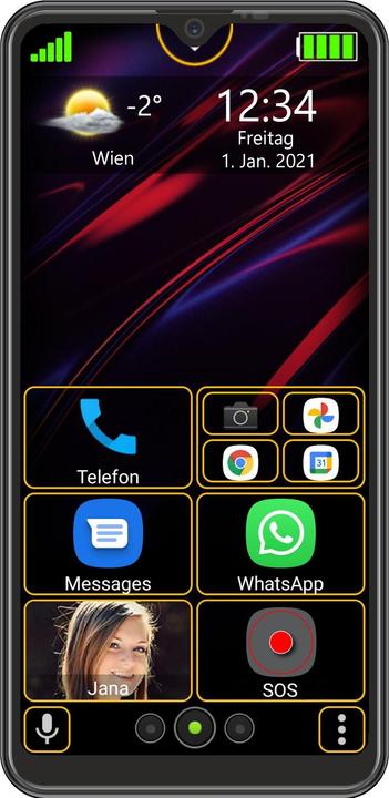 Produktbild Bea-Fon M6s Schwarz (32 GB, Schwarz, 6.26", Dual SIM, 4G)
