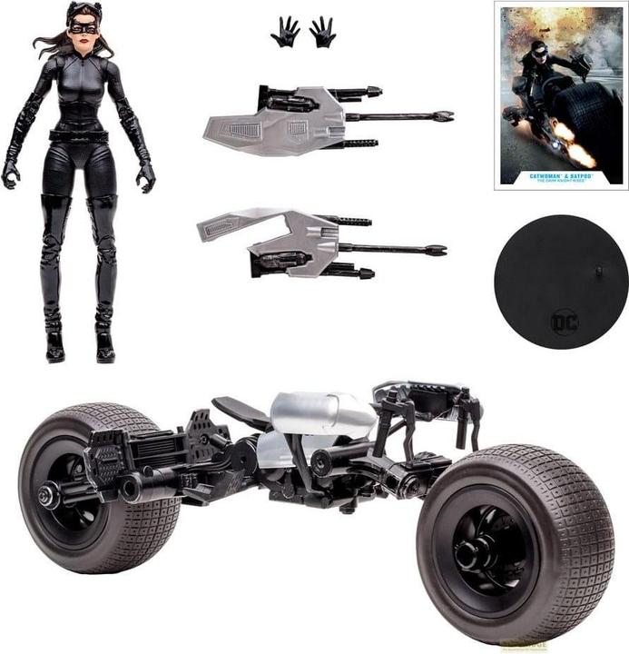 Immagine prodotto McFarlane Veicolo Multiverso DC Batpod con Catwoman (The Dark Knight Rises)