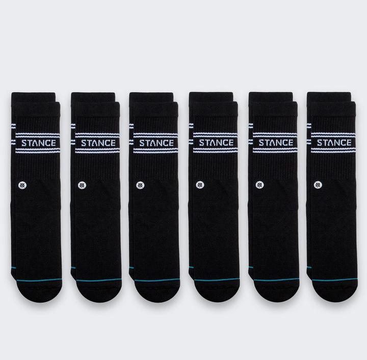 Immagine prodotto Stance Crew Basic Socken 6 Paar Schwarz (confezione da 6, M)