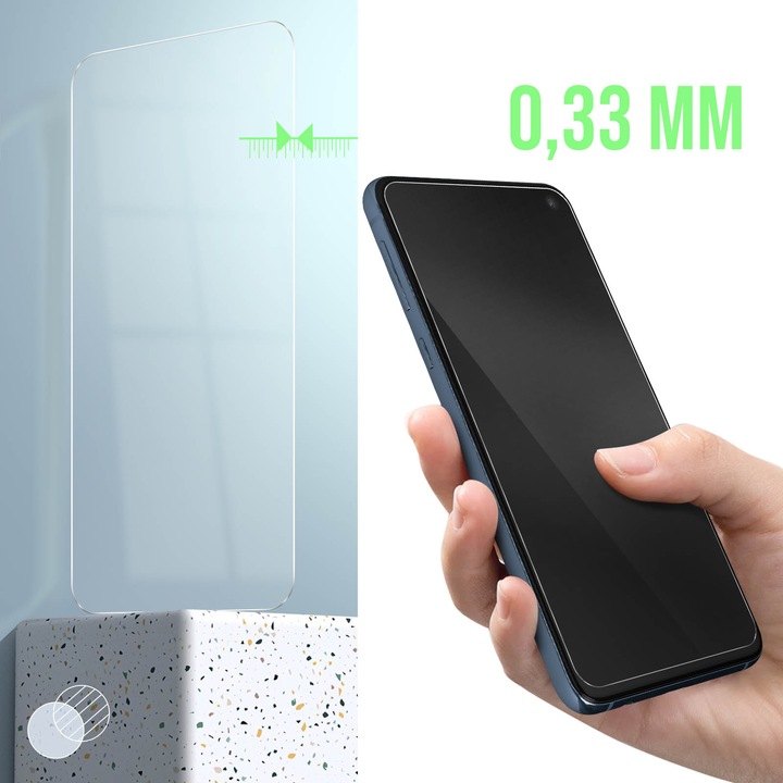 Produktbild Avizar Kristallklare Folie, Glas-Displayschutz (1 Stück, Samsung Galaxy S10e)