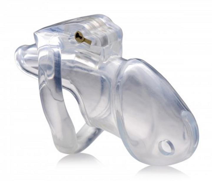 Actual product image Master Series Clear Captor Chastity Cage with Keys