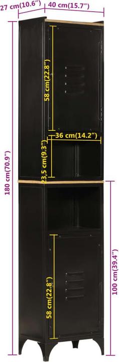 Actual product image VidaXL Iron bathroom cabinet and