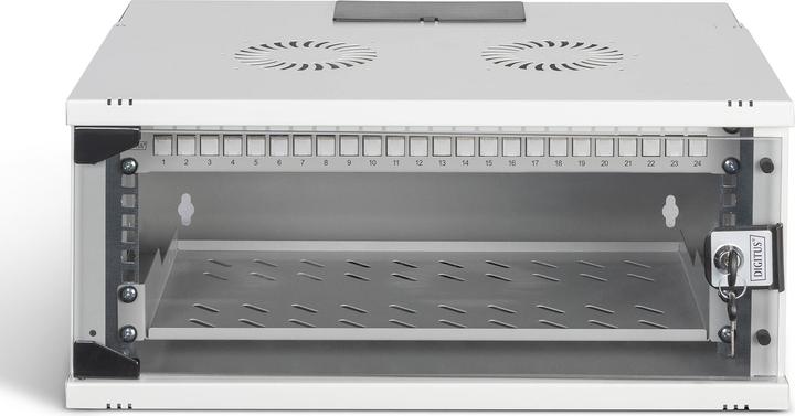 Produktbild Digitus 19" Netzwerk-Set, 4HE Wandgehäuse und Zubehör, gr SOHO PRO Version (4 HE, 19 Zoll Rack)